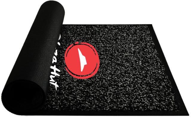 Entrématta med logo vertikal 85x150